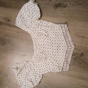 White crop top.